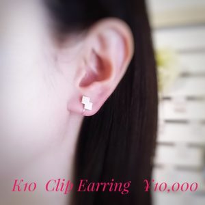 K10 　ゴールド　クリップイヤリング